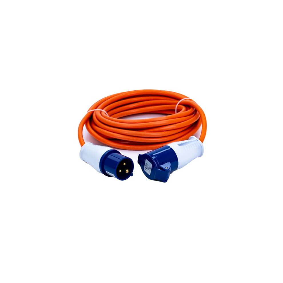 10M Heavy Duty Extension Lead, 2.5mm Core, 16A/230V, IP44 Weatherproof – Ideal for Camping, Caravans, Motorhomes & Construction Sites (10M16A2.51PK4