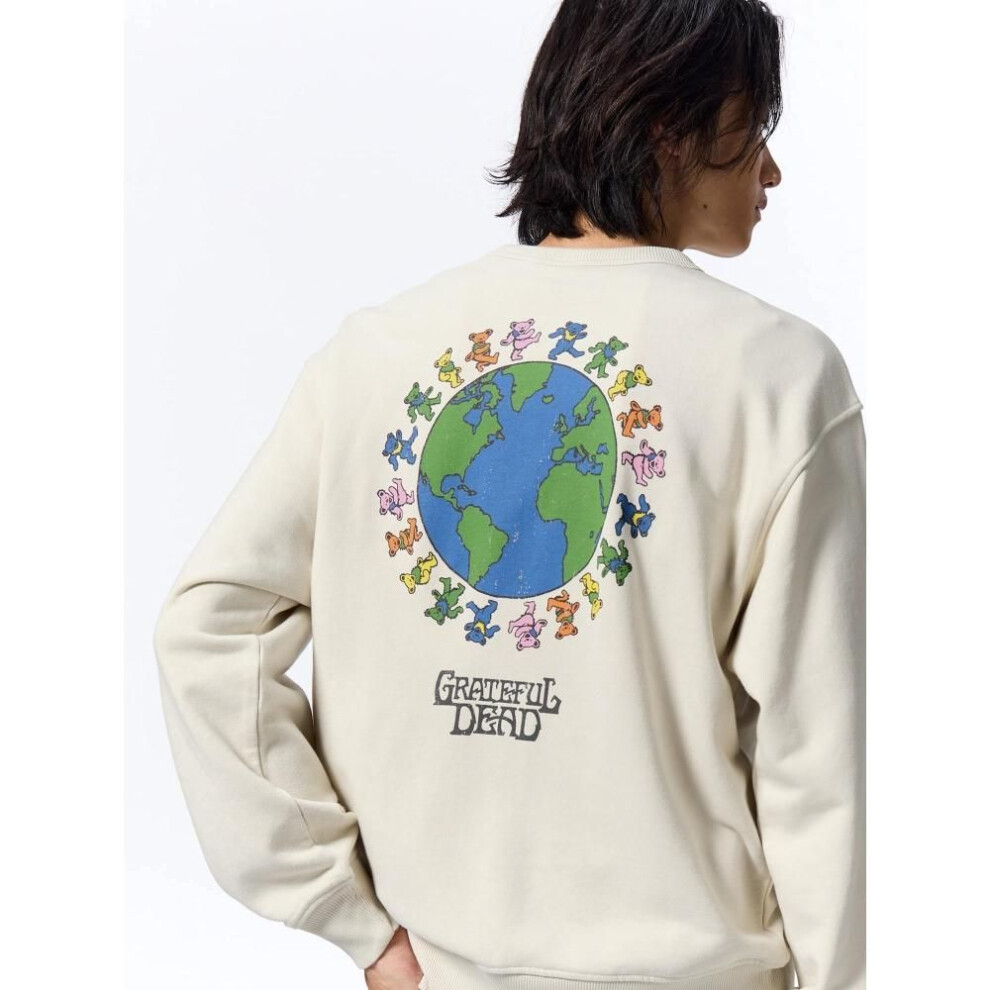 (30 NATURAL/3XL) Gu By Uniqlo Washed Sweatshirt Pullover Grateful Dead