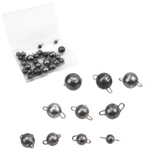 30 Pieces Fishing Sinker Weights Kit 9 Sizes Metal Fishing Weights 2g 4g 6g 8g 10g 12g 14g 16g 18g Fishing Ball Sinker for Saltwater Freshwater