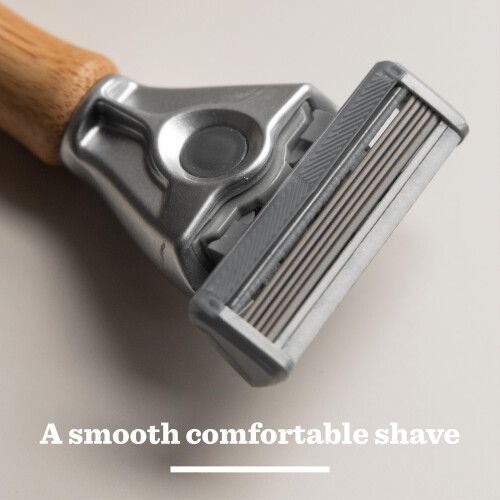 Bulldog Skincare - Original Bamboo Razor Multipack, Smooth Glide Razor Handle Plus 9 Blade Refills for Men 2
