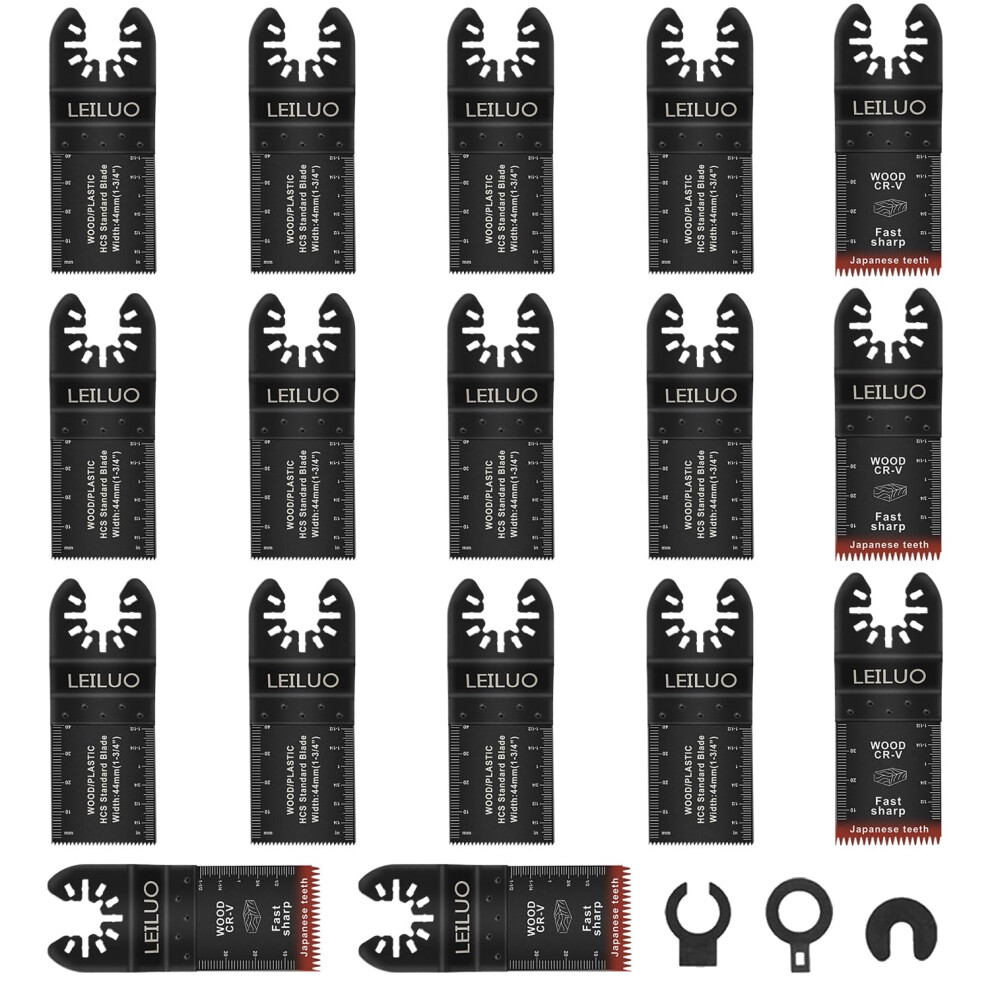 20 Pcs Multitool Accessories Kit For Wood Drywall Cutting Universal Oscillating Saw Attachments With Storage Bag Compatible With Dewalt Dremel Makita 608571237537