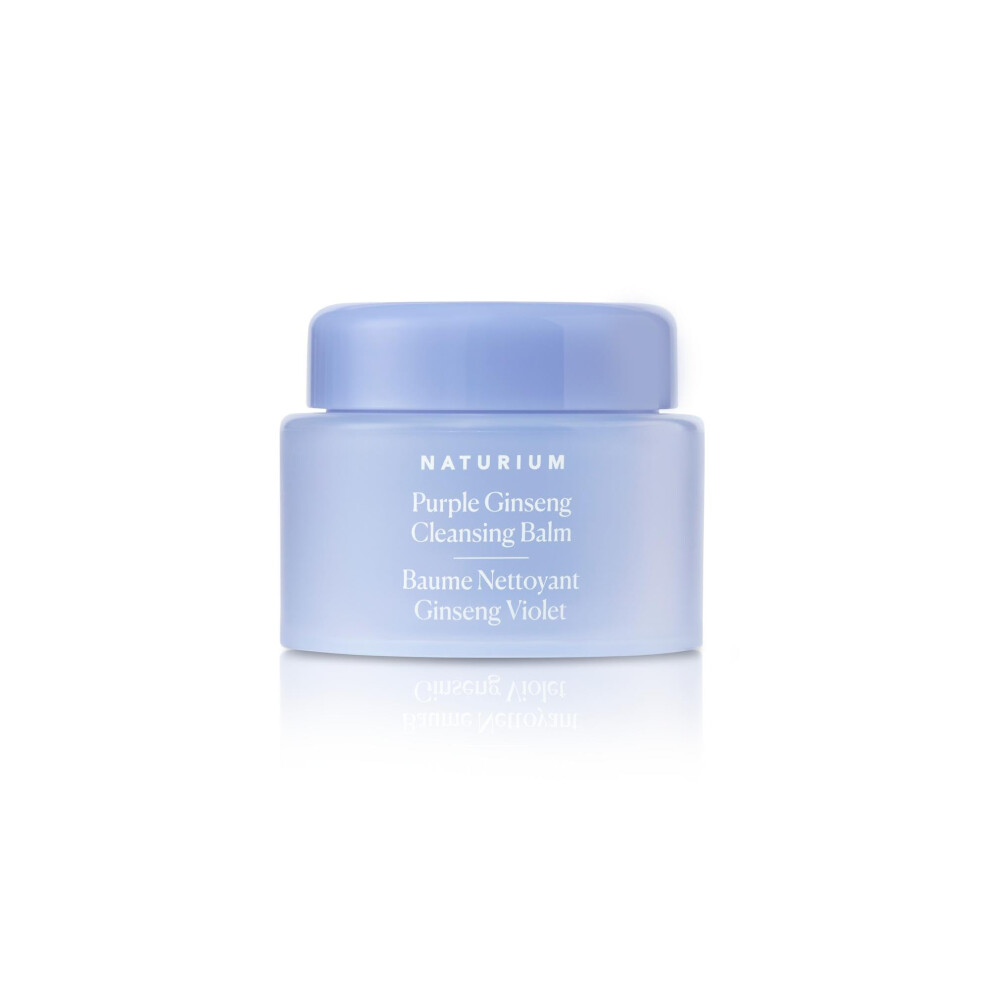 Naturium Purple Ginseng Cleansing Balm Plus Plant-Based Esters & Linoleic-Rich Oils, Smoothing Face Wash | 3.0 Fl Oz / 88 Ml