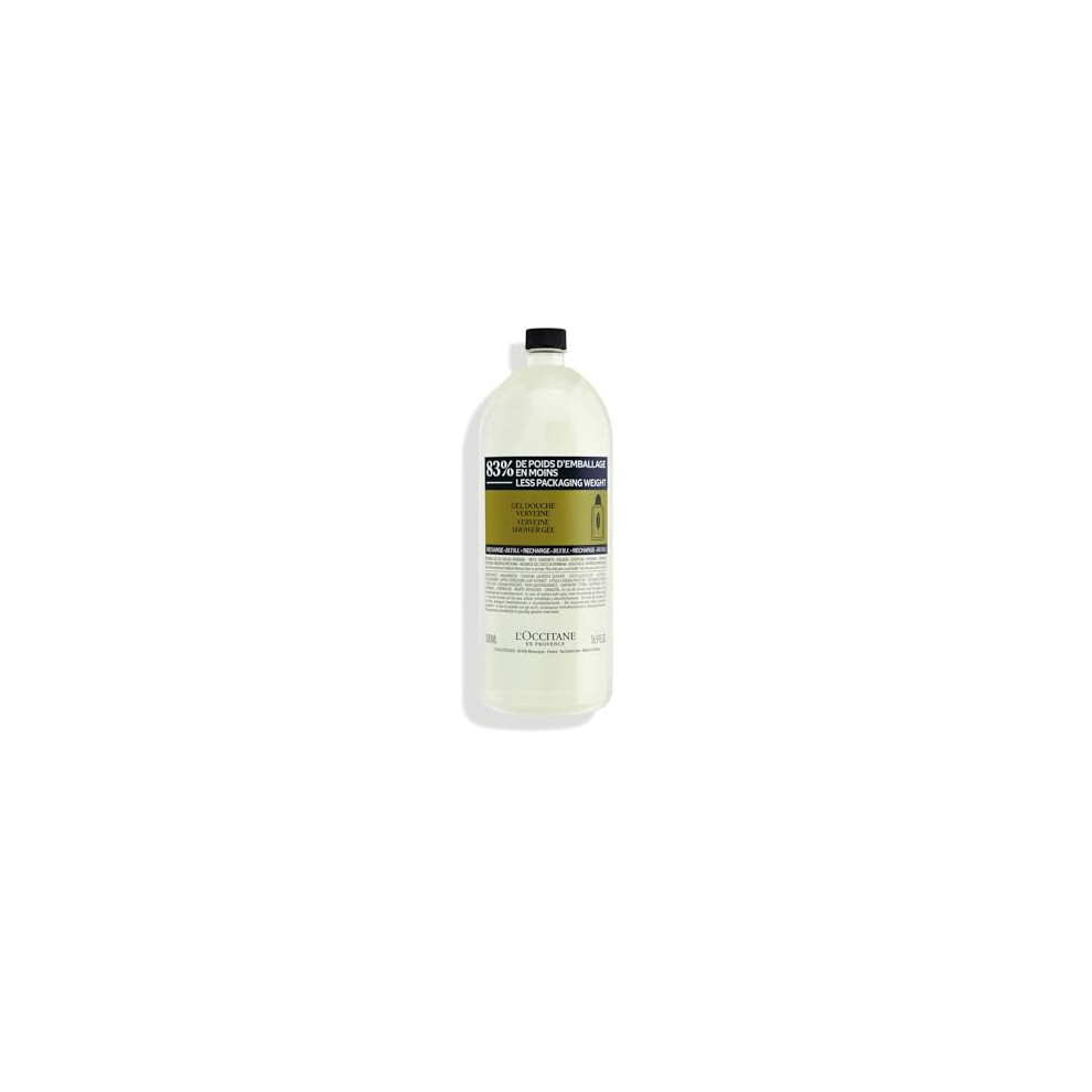 Verbena Shower Gel Refill 500ml | Citrus Scented | Vegan & 99% Readily Biodegradable | Premium & Clean Beauty Body Wash for All Skin Types