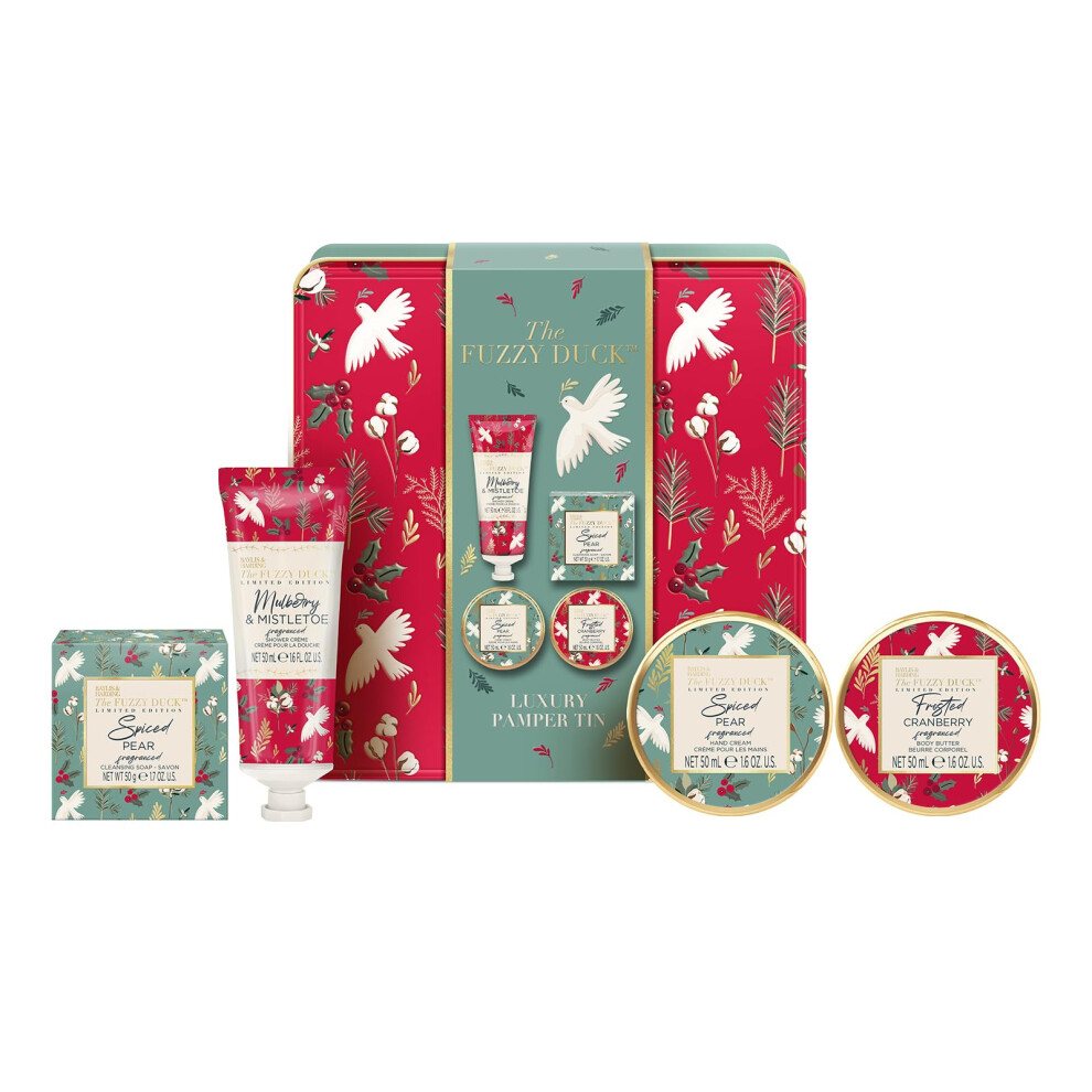The Fuzzy Duck Winter Wonderland Luxury Pamper Tin Gift Set - Vegan Friendly (Pack of 1)