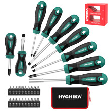 HYCHIKA Screwdriver Set, 30 PCS Screw Driver Set, Magnetic Screwdriver Set Including Flat Head Screwdriver, Phillips Screwdriver, Perfect for DIY,