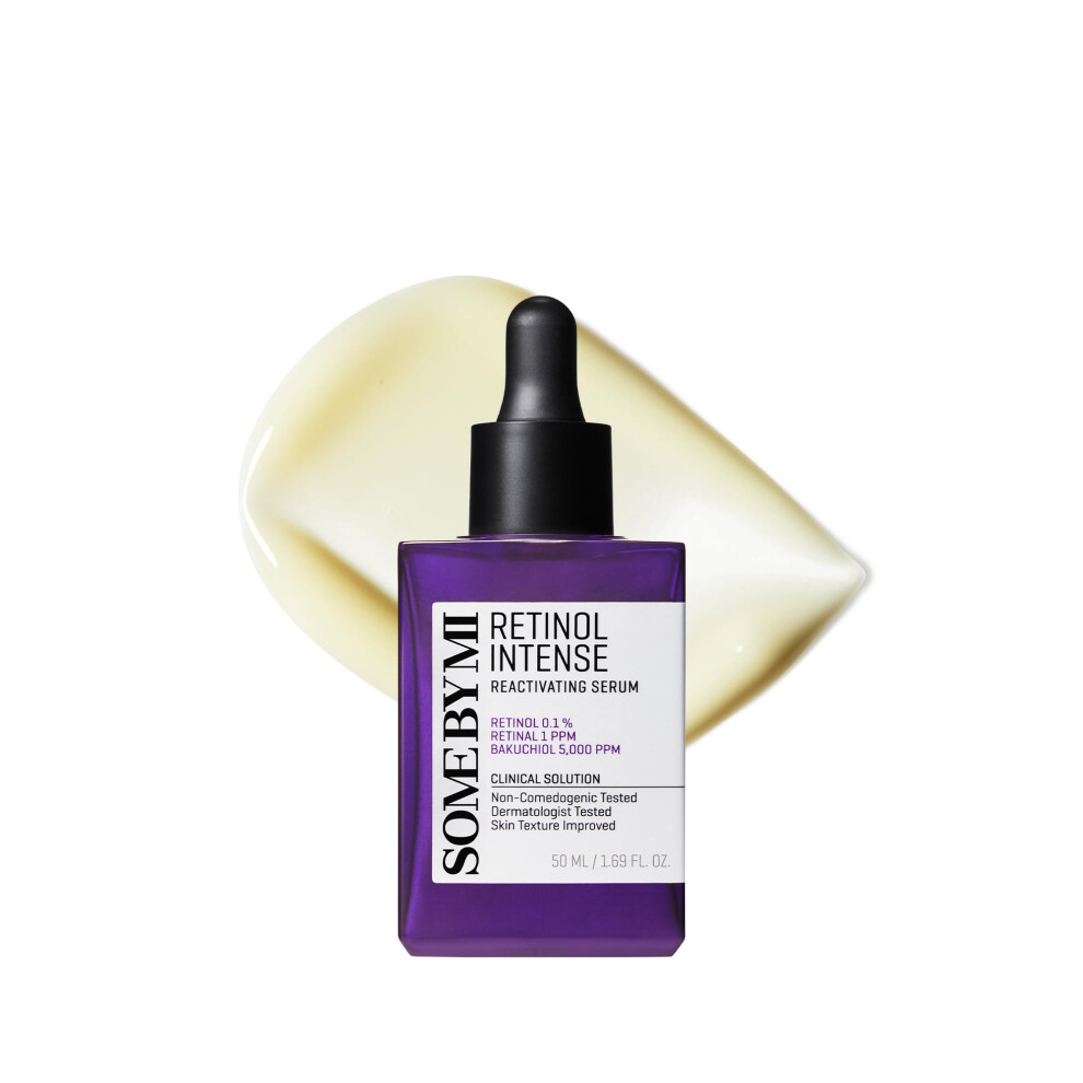 Some By Mi Retinol Intense Reactivating Serum 50Ml - Glow Bakuchiol & Niacinamide - Retinal & Retinol For Anti-Aging & Wrinkle Reduction - Vegan-Friendly Glass