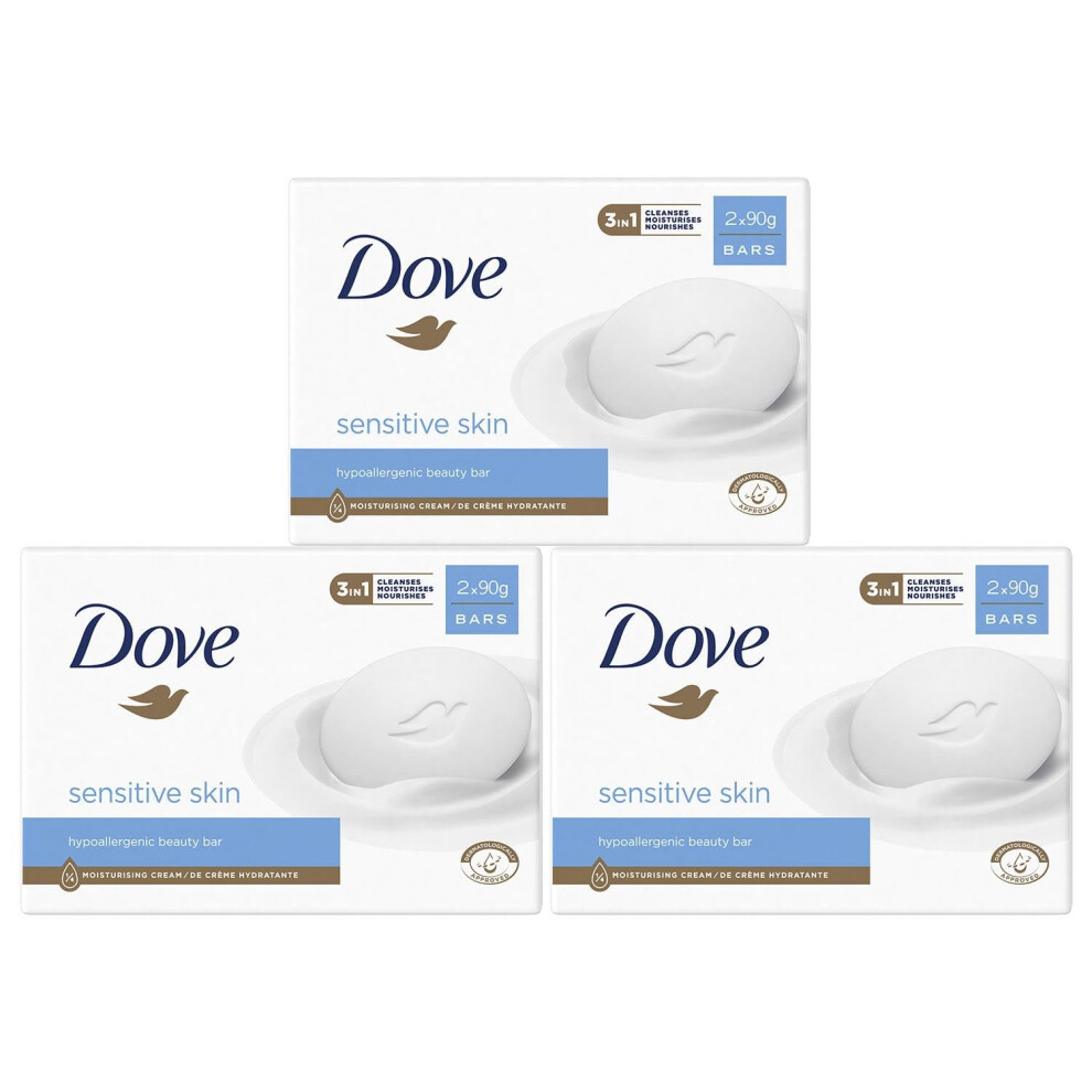 Hypoallergenic Beauty Cream Bar 3 in-1 Cleanses, Moisturises and Nourishes Sulphate-Free Bath Soap for Soft and Smooth Skin, Specially Made for