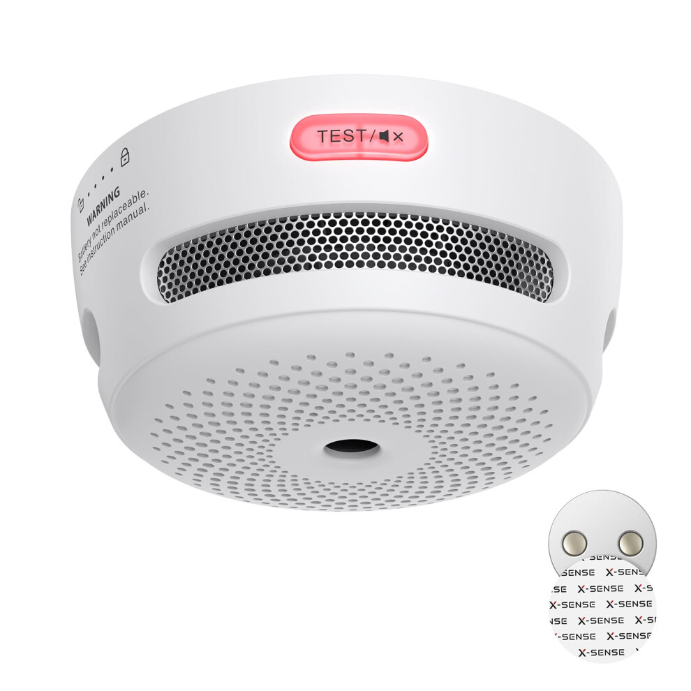 X-Sense Standalone Mini Smoke Alarm For Home, 10-Year Battery Fire Alarm With Magnetic Mount, Led Indicator & Silence Button, Conforms To En 14604 Standard, - Image 2
