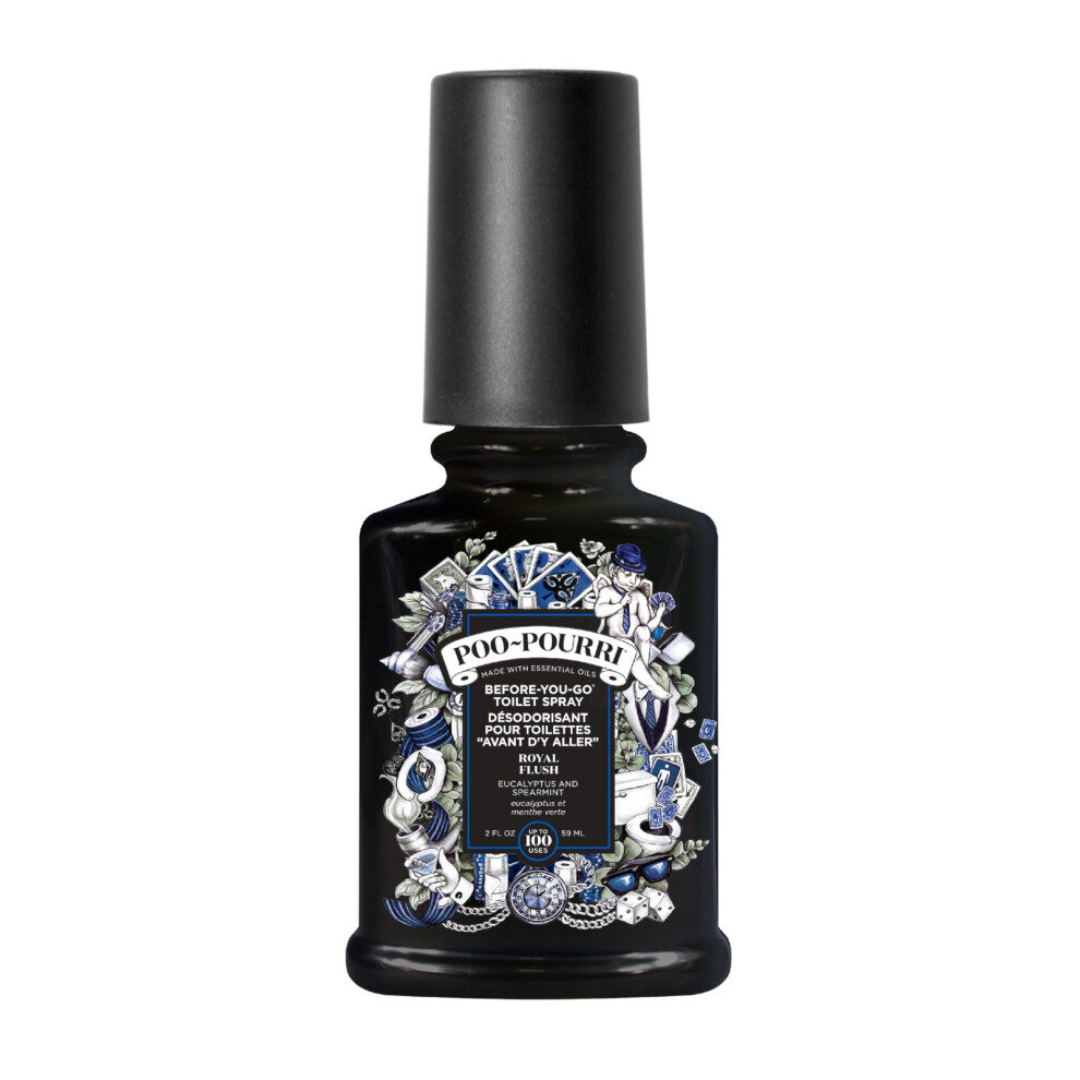 Pourri Bathroom Air Freshener Spray - Before-You-Go Poo-Pourri Toilet Spray - Royal Flush Bathroom Deodorizer - Traps Odors Under the Water's Surface
