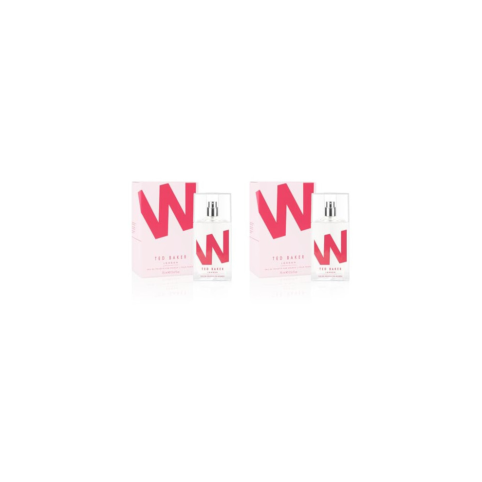 W EDT Duo Pack, Gentle and Sophisticated Fragrance, Fig Leaf, White Peony and African Violet Top Notes with Pink Orchid, Cassis and Raspberry Middle