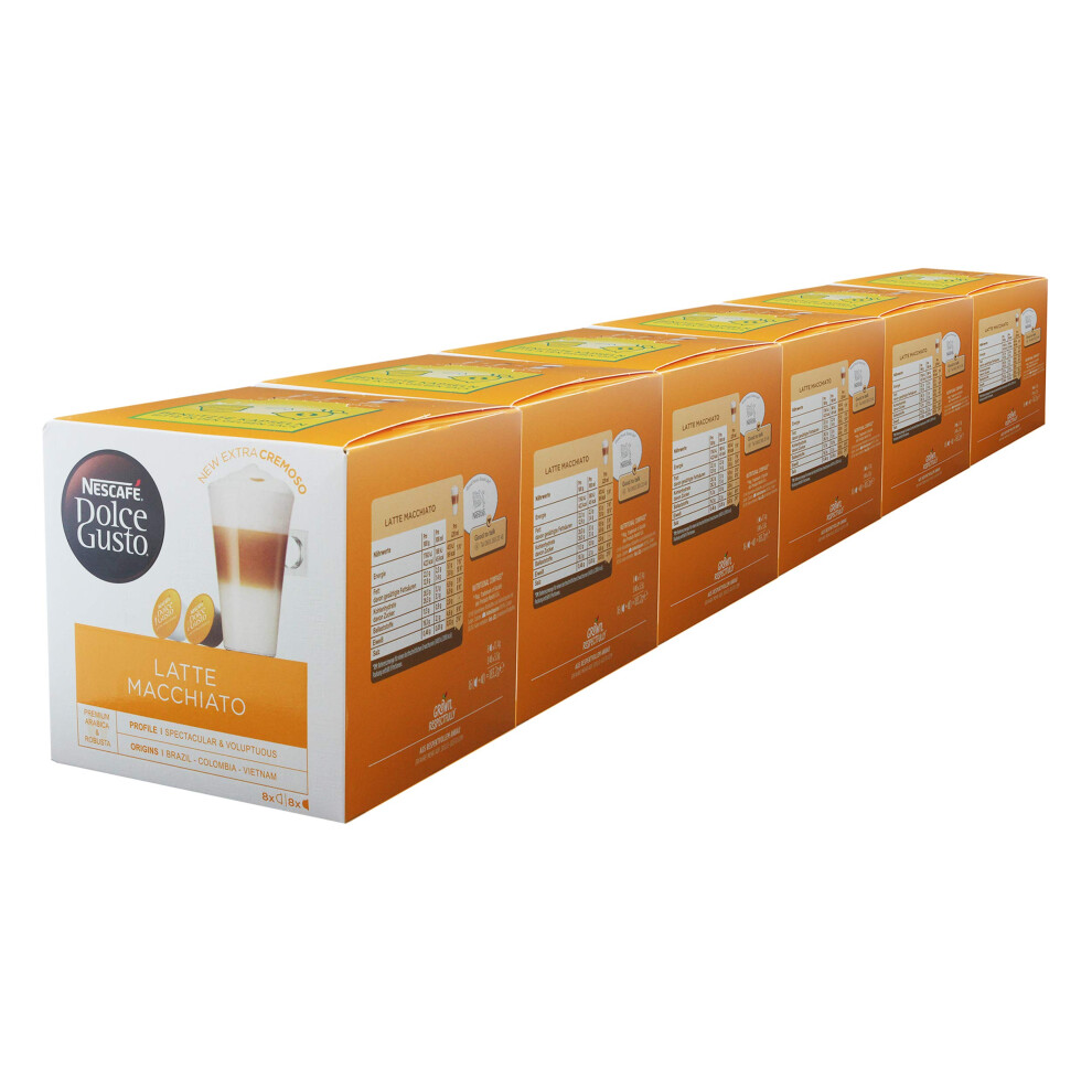 Nescafã© Dolce Gusto Nescafe Dolce Gusto Latte Macchiato (Pack Of 6) Â 96 Capsules)
