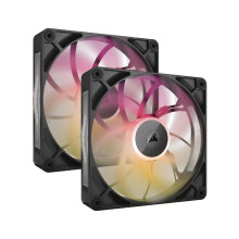 iCUE LINK RX140 MAX RGB 140mm PWM Thick Fans with iCUE LINK System Hub – High-Static Pressure – Magnetic Dome Bearing – Dual Pack – Black