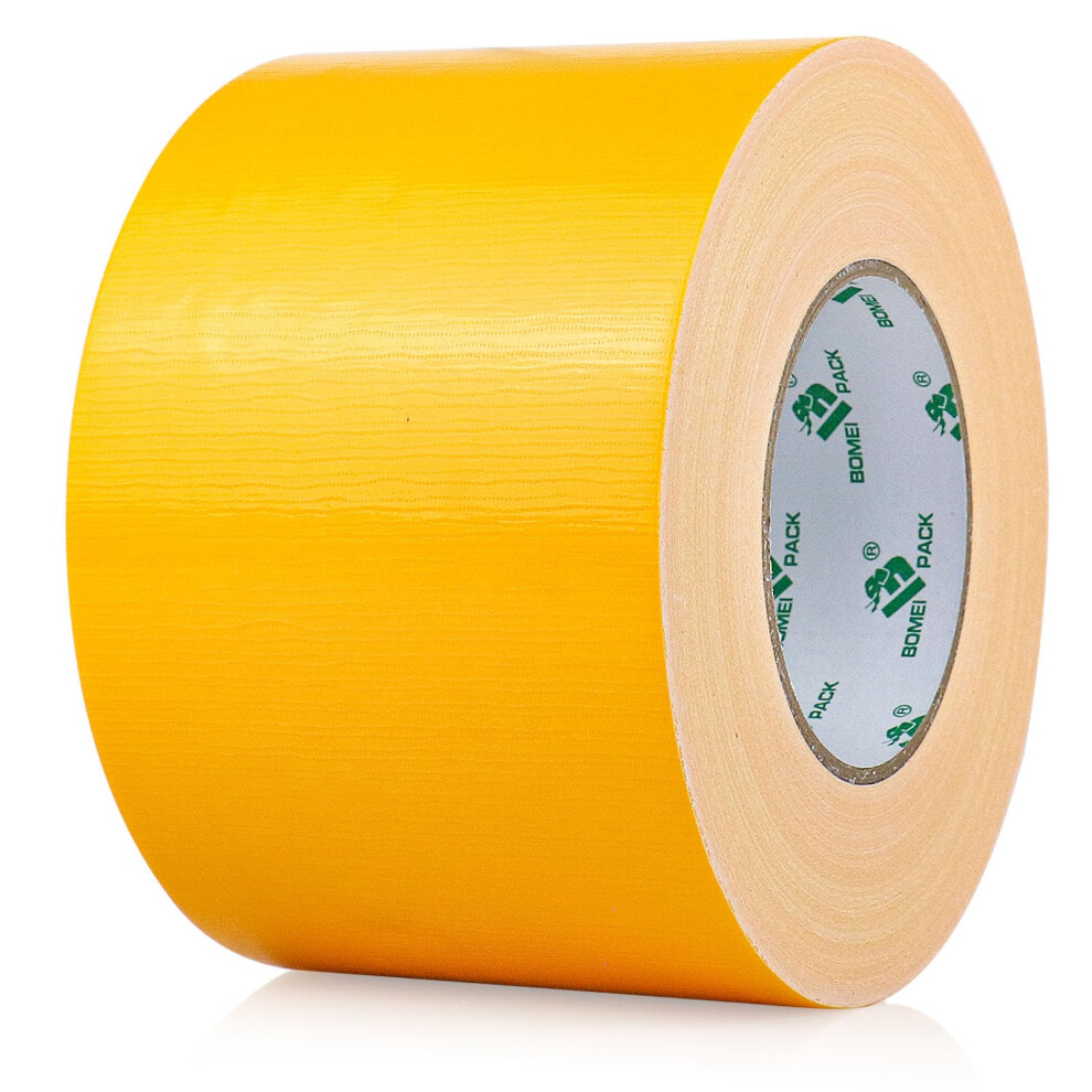 Yellow Duct Tape 4 Inch Wide Reinforced 100Mm X 50M Heavy Duty Yellow Cloth Duct Fixing Gaffer Tape For Pipelines Repairing Craft Diy 6937163901711
