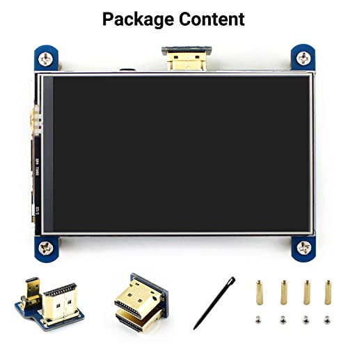 4inch Display for Raspberry Pi 4 Resistive Touchscreen IPS Moitor Panel 800x480 Resolution HDMI LCD Compatible for All Raspberry Pi 1