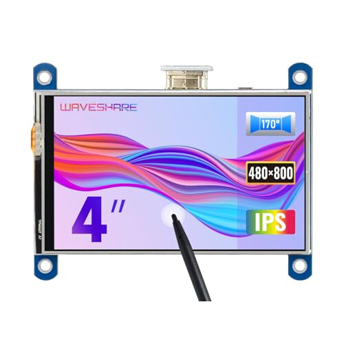4inch Display for Raspberry Pi 4 Resistive Touchscreen IPS Moitor Panel 800x480 Resolution HDMI LCD Compatible for All Raspberry Pi