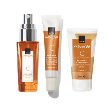 Anew Glow-Giving Vitamin C Trio, Radiance Boost & Dark Circle Correction, All in One Skincare Routine, Co-created by Dermatologists and Scientists,