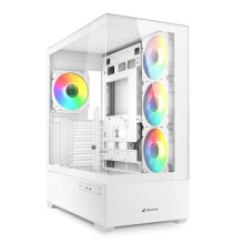Caja PC ATX - SHARKOON - AK6 RGB - Vidrio templado - 4 ventiladores PWM LED - USB-C