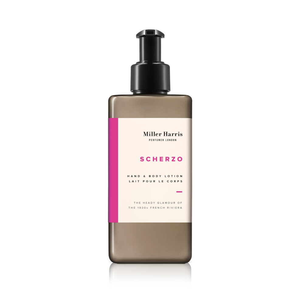 Scherzo Hand and Body Lotion 300ml – Shea Butter, Argan Oil, Glycerin, Aloe Vera & Vitamin B5 | Bold & Vibrant Scent for Nourishing Skin