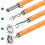 24 Port CAT7 Patch Panel Set Patch Panel Distribution Panel Modular 1 U 19 Inch Rack Mounting + 24x CAT 7 Keystone Module RJ45 LAN Network 10 Gbit/s 6