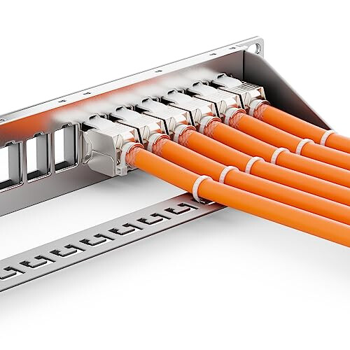 24 Port CAT7 Patch Panel Set Patch Panel Distribution Panel Modular 1 U 19 Inch Rack Mounting + 24x CAT 7 Keystone Module RJ45 LAN Network 10 Gbit/s 2