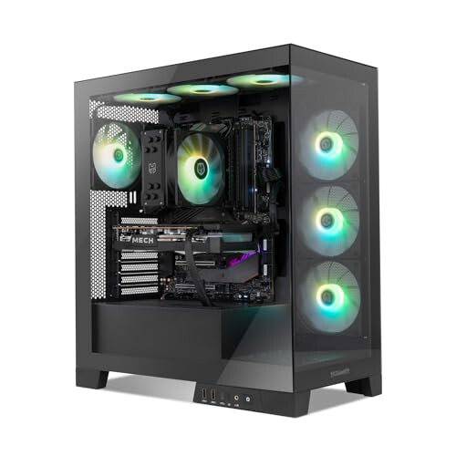 NOX Hummer GLOCK ARGB Semitorre ATX Cristal Temperado USB-C Preta 1