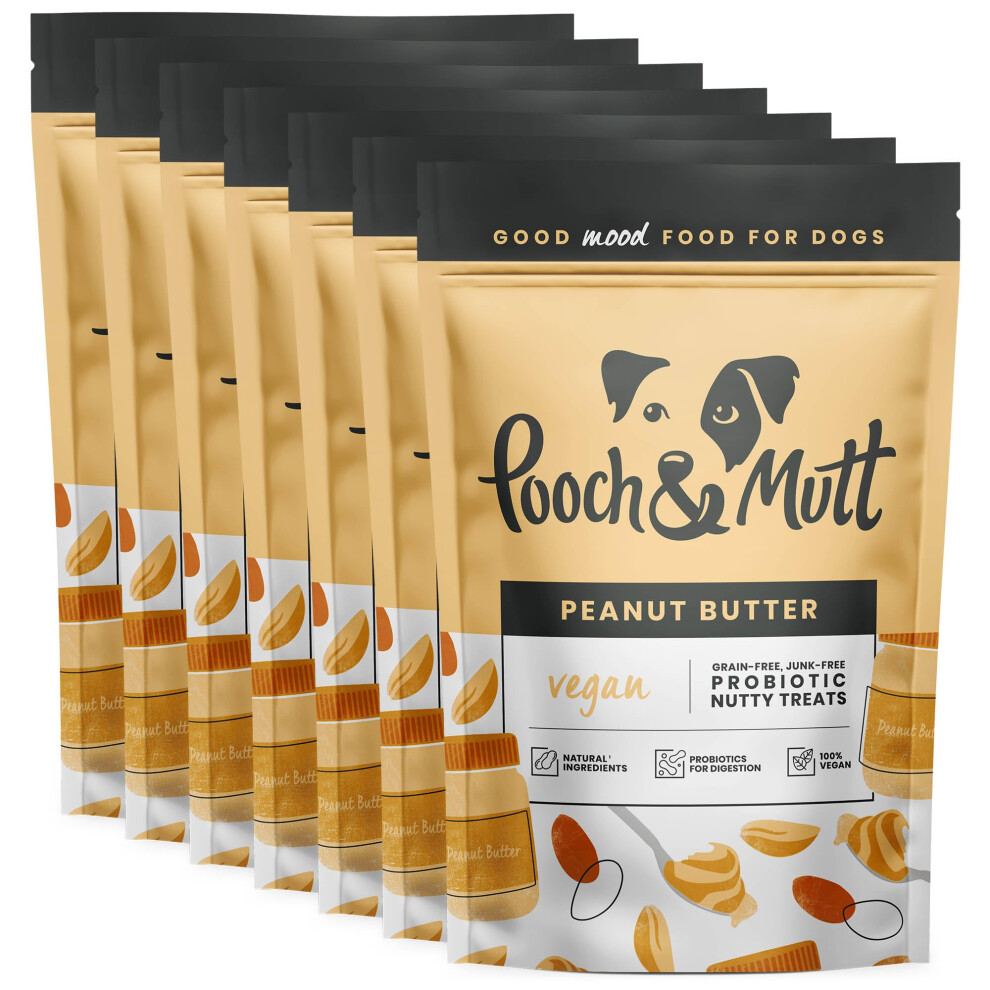 - Vegan Nutty Dog Treats (Grain Free), Peanut Butter, Pack of 7x120g
