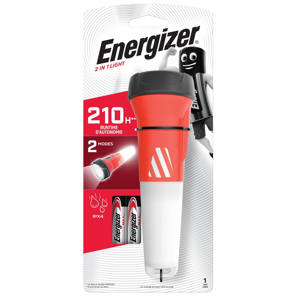 Energizer - Full Led Torch / Flashlight Range - For Emergency, Camping & Hiking (Compact, Headlight, Duo, Metal & Lantern Torches) (2In1 Lantern Torch +2Aa