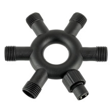 Splitter Connector for Fairy Lights, 6 Way Splitter Connector, Waterproof Two Pins Outdoor String Light Splitters for Christmas String Lights, Icicle,