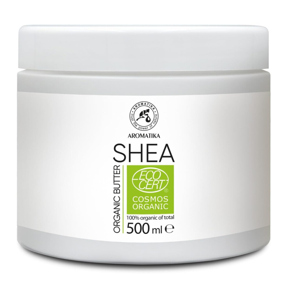 Aromatika Trust The Power Of Nature Shea Butter Bio 500G - Unrefined - 100% Pure & Natural - Butyrospermum Parkii Butter - Shea Butter For Beauty Care - Moisturiser For Hair - Skin