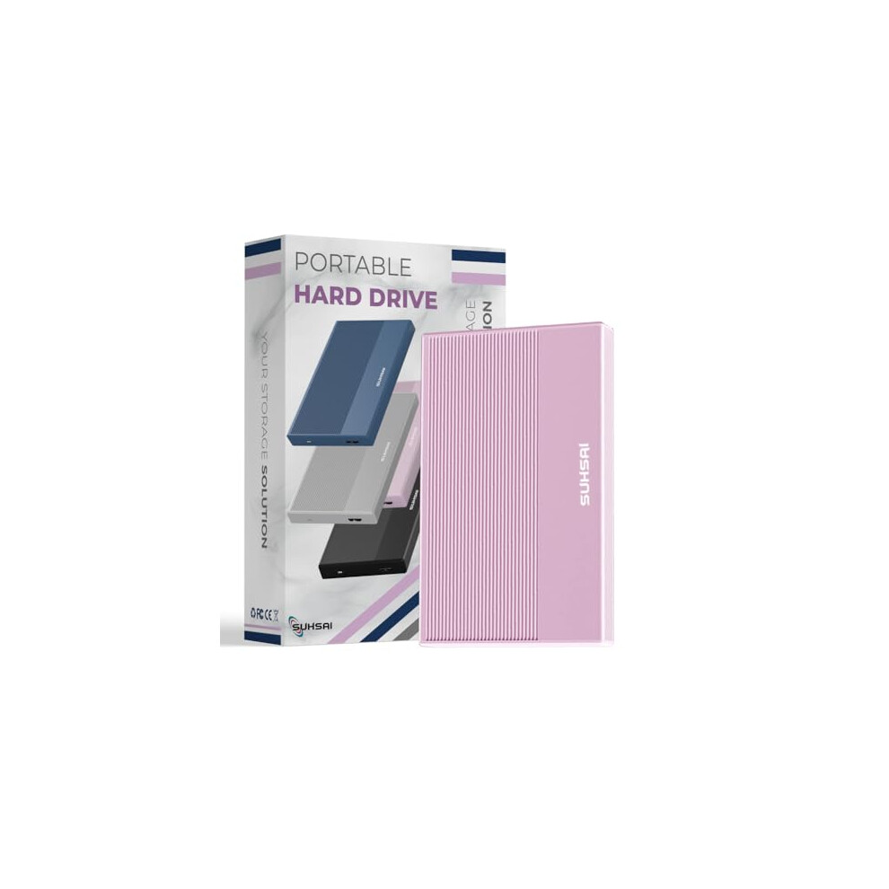External Hard Drive 500Gb Backup Data Storage Hdd - 2.5" Memory Expansion Portable Hard Drive Usb 3.0 Ultra Slim Hard Drive Compatible With Mac, 6016519310312