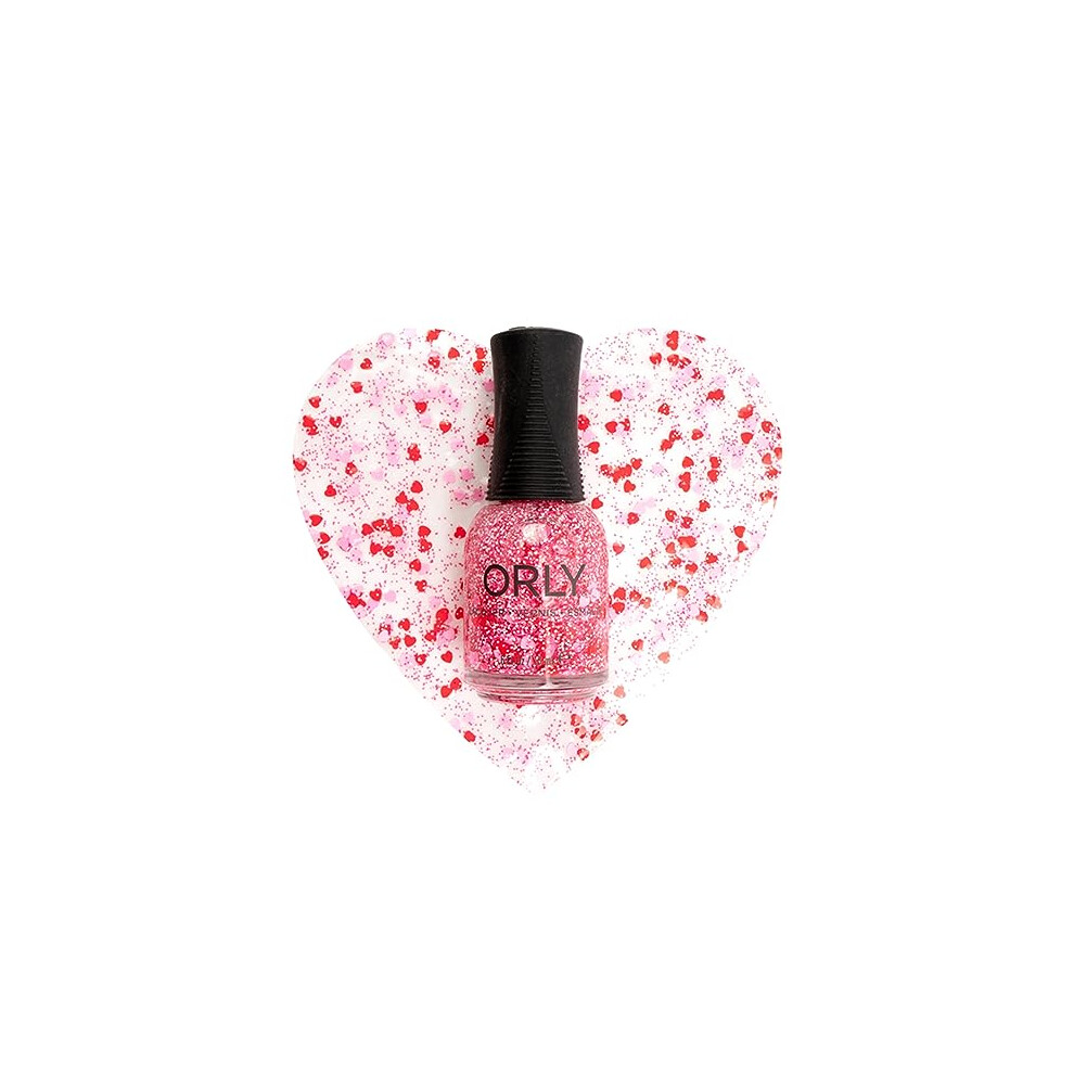 Crush Nail Polish Topper (18ml), Heart Confetti Nail Varnish