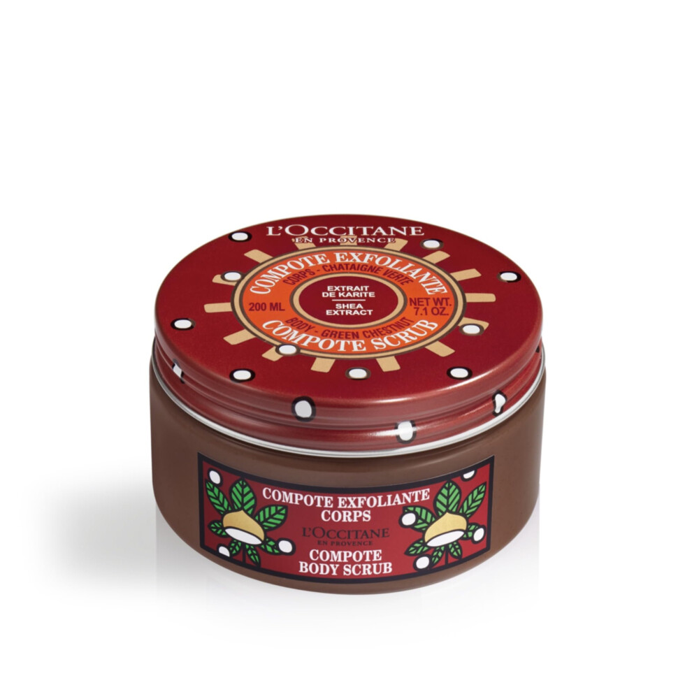 Shea Chestnut Compote Scrub 200ml | Body Scrub for All Skin Types | Enriched with Shea Butter