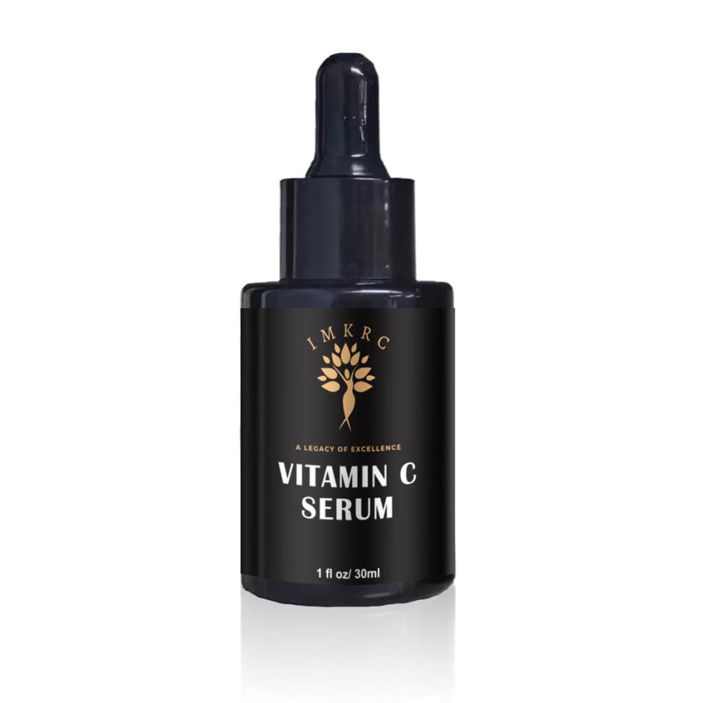Imkrc Vitamin C Serum, 20% L-Ascorbic Acid, With Hyaluronic Acid, Ferulic Acid, Vitamin E, 30Ml