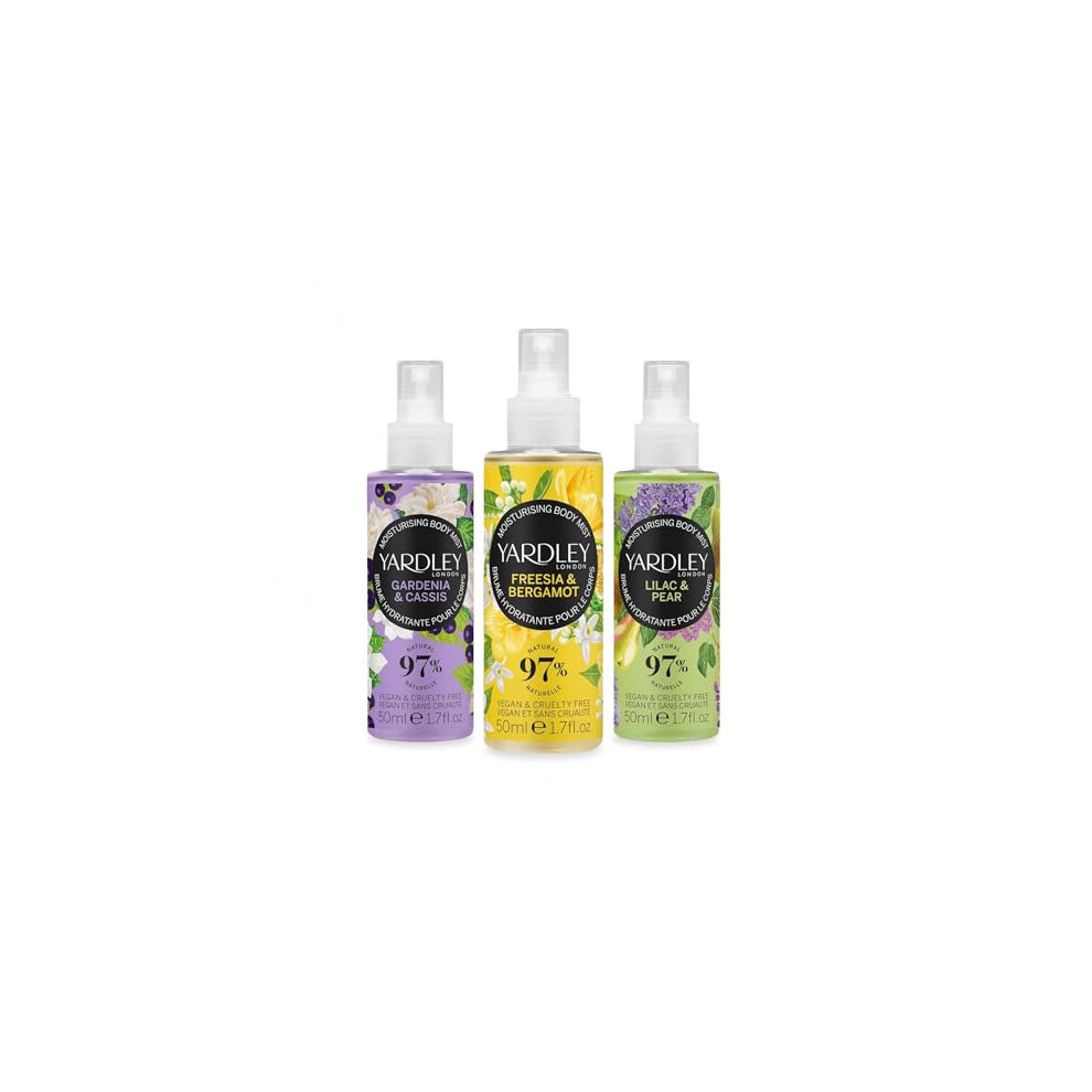 London Contemporary Classic Florals Fragrance Mist Collection, Featuring Timeless Floral Scents for a Refreshing and Long-lasting Aroma 3x50ml.