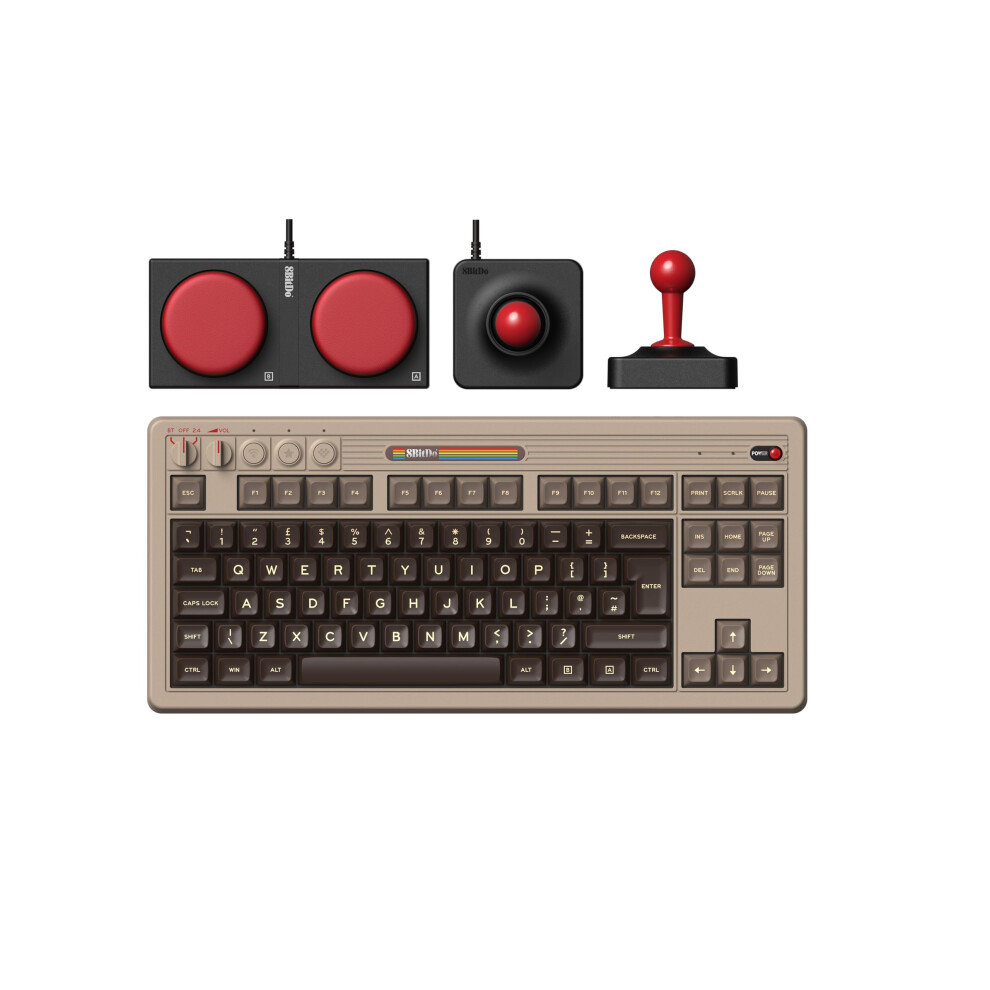 Retro Mechanical Keyboard, Bluetooth/2.4G/Usb-C Hot Swappable Gaming Keyboard With 87 Keys, Dual Super Buttons And Super Stick For Windows And Android - Image 2