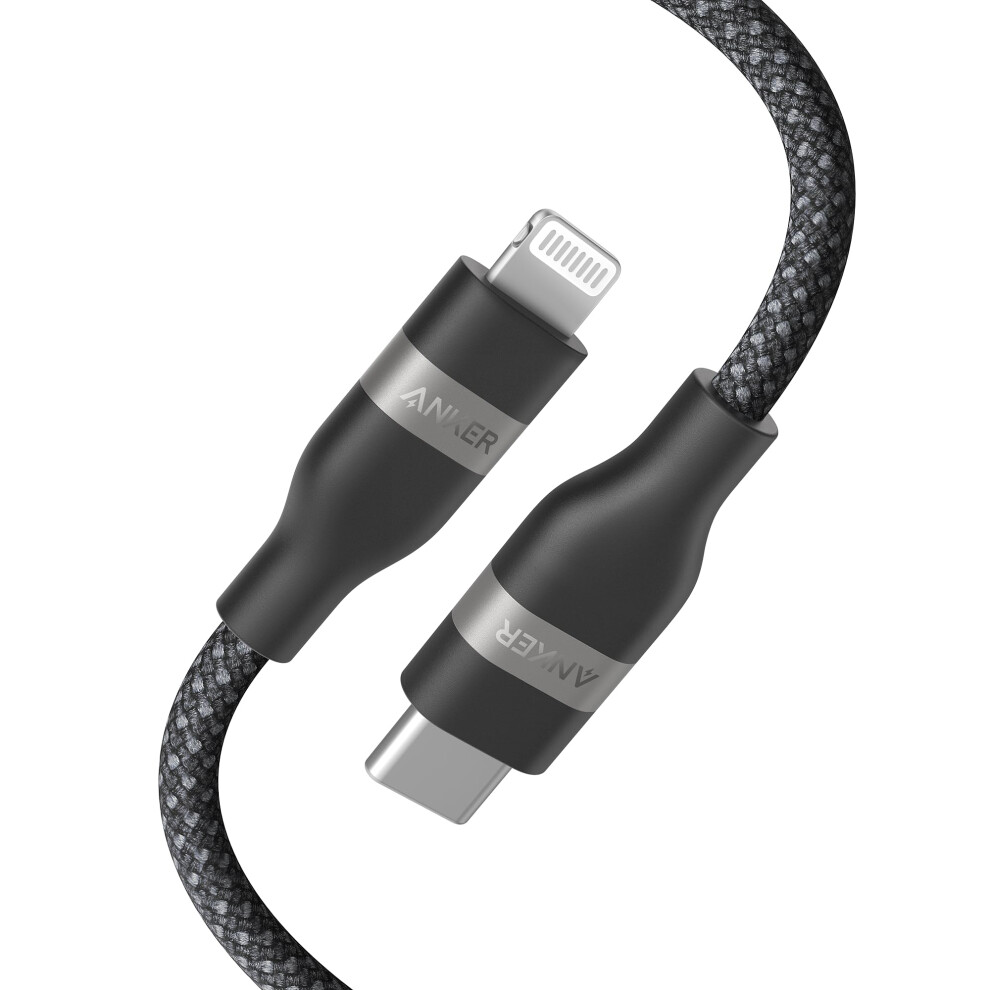 USB C to Lightning Cable, Upcycled-Braided USB-C to Lightning Cord, Ultra-Fast Charging Cable for iPhone 14/13/12/11 Series and More (3ft)