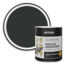 Black Guardian Mould Resistant Interior Wood Paint in Matt Finish - Natural Charcoal (Black) 750ml