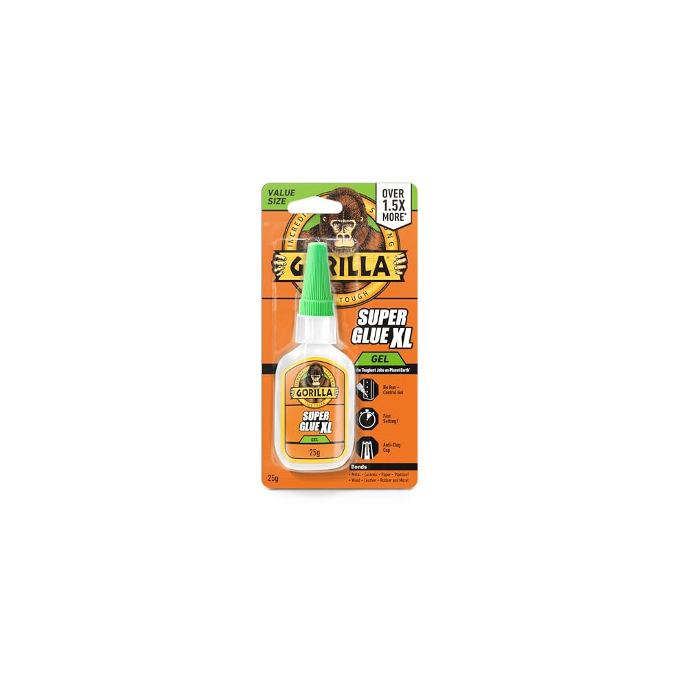 Super Glue Gel XL, 25g – All Purpose, Fast Setting & Thicker, More Controlled Formula, Ideal for Metal, Ceramics, Leather & More