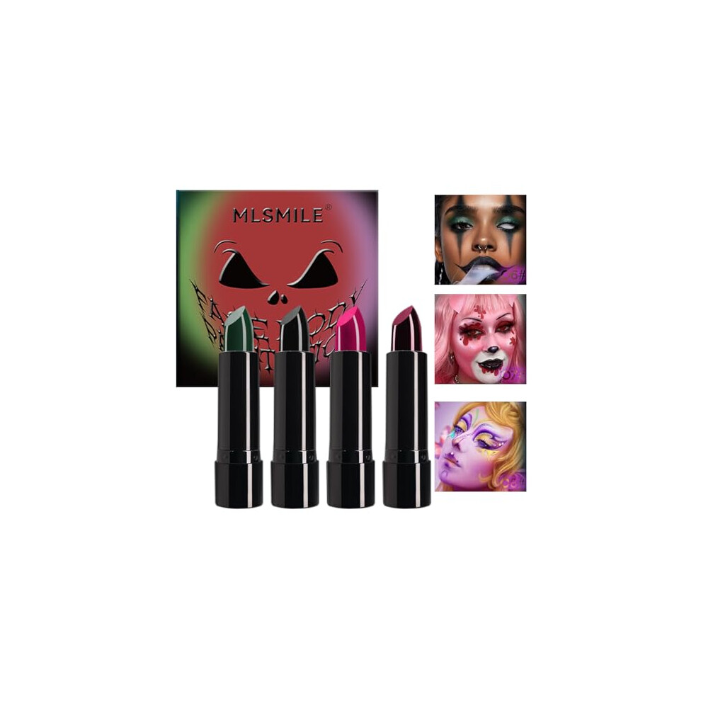 Sitovely 4 Colors Matte Vampire Lipstick, Long Lasting 24 Hr Hours Magic Lipstick, Smudge Waterproof Full Matte Lipstick For Party, Cosplay, Halloween