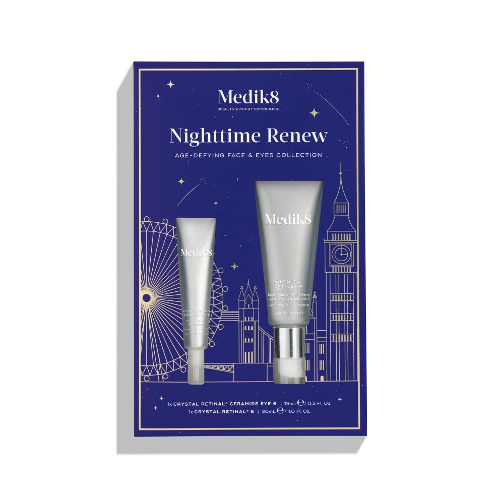 Nighttime Renew Gift Set - Crystal Retinal 6 30ml & Crystal Retinal Ceramide 6 Eye Cream 15ml - Age-Defying - 0.06% Retinal Strength - 11x Faster than