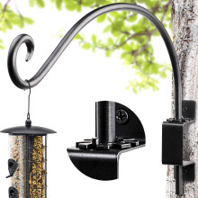 Bird Feeder Hangers Outdoor: 16-Inch Swivel Hanging Plant Bracket for Indoor Wall Mount - Swivel Plant Hook for Flower Basket