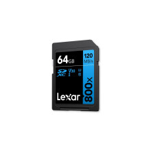 Carte mémoire Lexar carte sdxc 800x pro blue series 64go uhs-1 v30 - read 150