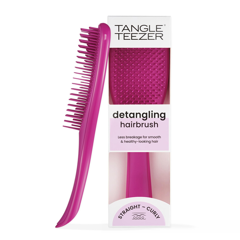 Ultimate Detangler Hairbrush - For Wet & Dry Hair - Detangling Brush for All Hair Types - Two-Tiered Teeth Reduce Breakage & Eliminate Knots -