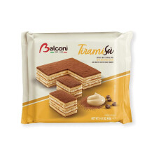 3X Balconi Tiramisu Traditional Italian Chocolate & Coffee Sponge Cake Dessert with Cream & Coffee Liqueur Filling 400g No Palm Oil! Contains Alcohol!