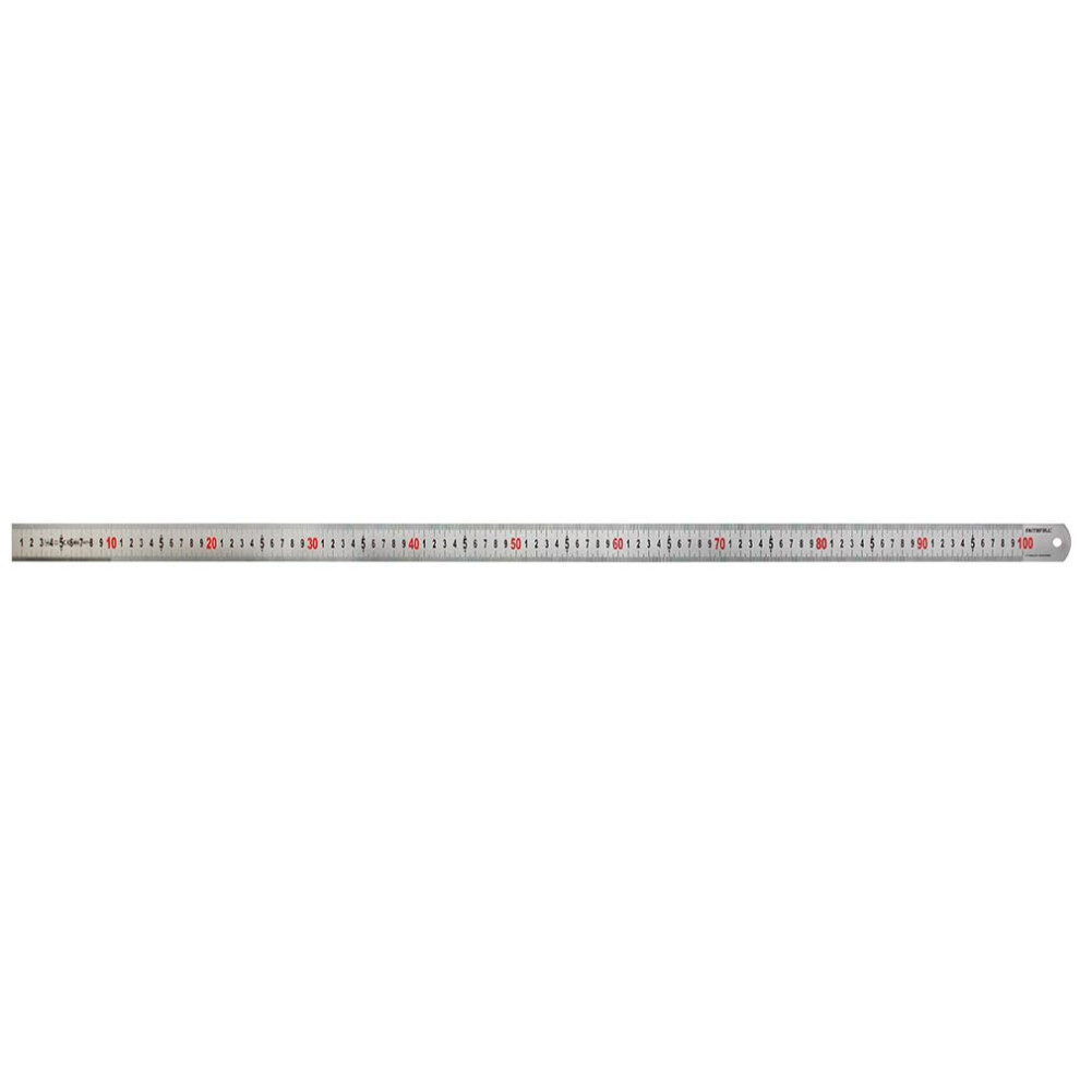 Matt Silver Hardened Stainless Steel Ruler (Metric) 1M