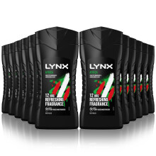 Lynx Africa 12-H Refreshing Fragrance Shower Gel Body Wash for Men, 225ml (Pack Of 12)