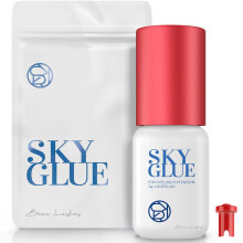 Sky Glue for Eyelash Extensions New | S+ Strongest Lash Extension Glue | Professional Black Adhesive for Long Lasting Semi Permanent Individual L