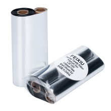 Thermal Transfer Ribbon 4.33" x 243' (110mmx74m) - 1 Roll. Resin Enhanced Wax 1/2 Inch Core Barcode Ribbon Ink Out for Label, Tag Barcode Printing for