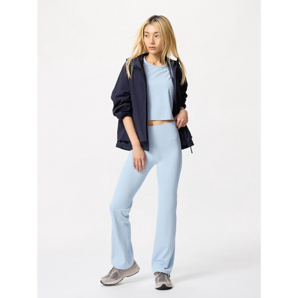 (61 BLUE/L) Uniqlo Japan Air Rhythm Soft Rib Flared Leggings