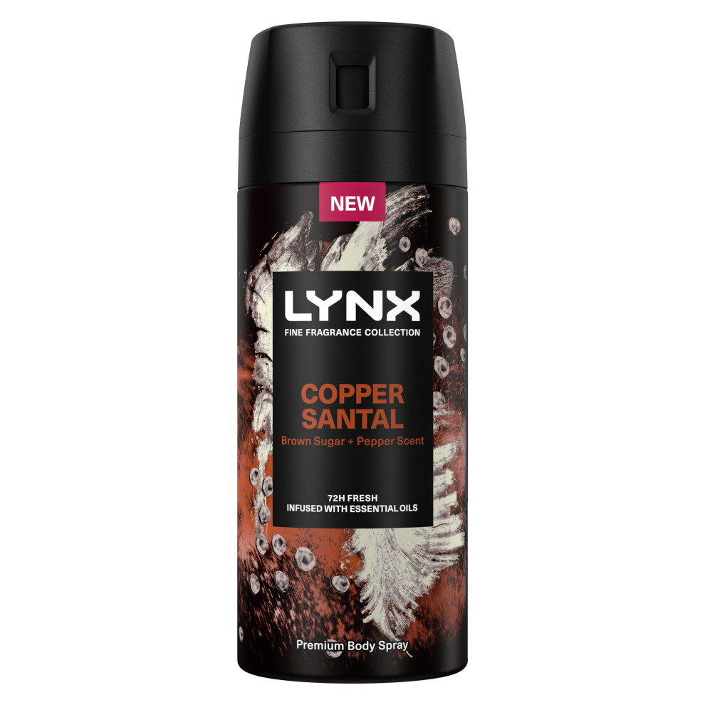 New Lynx Fine Fragrance Collection Copper Santal Premium Deodorant Bodyspray 150 Ml
